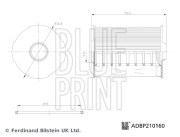 ADBP210160 BLUE PRINT olejový filter ADBP210160 BLUE PRINT