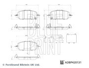 ADBP420131 Sada brzdových destiček, kotoučová brzda BLUE PRINT