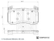 ADBP420132 Sada brzdových destiček, kotoučová brzda BLUE PRINT