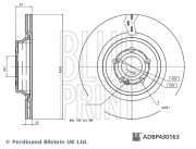 ADBP430163 BLUE PRINT brzdový kotúč ADBP430163 BLUE PRINT