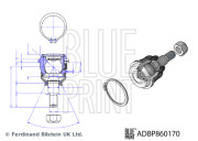 ADBP860170 Podpora-/ Kloub BLUE PRINT