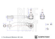 ADBP870081 BLUE PRINT hlava/čap spojovacej tyče riadenia ADBP870081 BLUE PRINT