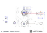 ADBP870082 BLUE PRINT hlava/čap spojovacej tyče riadenia ADBP870082 BLUE PRINT