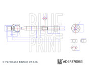 ADBP870083 Axiální kloub, příčné táhlo řízení BLUE PRINT