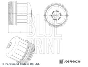 ADBP990036 BLUE PRINT veko, puzdro olejového filtra ADBP990036 BLUE PRINT
