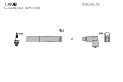 T300B Sada kabelů pro zapalování TESLA