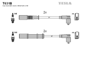 T631B Sada kabelů pro zapalování TESLA