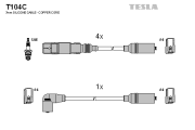 T104C Sada kabelů pro zapalování original TESLA