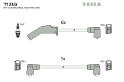 T124G Sada kabelů pro zapalování TESLA