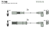 T178B Sada kabelů pro zapalování TESLA