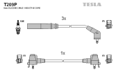 T209P Sada kabelů pro zapalování TESLA