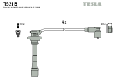 T521B TESLA sada zapaľovacích káblov T521B TESLA