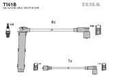 T561B TESLA sada zapaľovacích káblov T561B TESLA