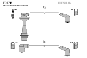 T957B TESLA sada zapaľovacích káblov T957B TESLA