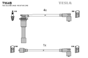 T964B Sada kabelů pro zapalování TESLA