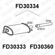 FD30334 Zadní tlumič výfuku VENEPORTE