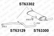 ST63302 Zadní tlumič výfuku VENEPORTE