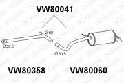 VW80041 Zadní tlumič výfuku VENEPORTE