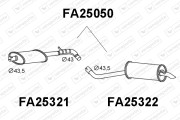 FA25050 VENEPORTE koncový tlmič výfuku FA25050 VENEPORTE