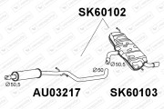 SK60102 Zadní tlumič výfuku VENEPORTE