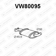VW80095 VENEPORTE stredný tlmič výfuku VW80095 VENEPORTE