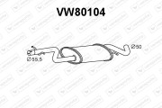 VW80104 VENEPORTE predný tlmič výfuku VW80104 VENEPORTE