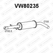 VW80235 Střední tlumič výfuku VENEPORTE