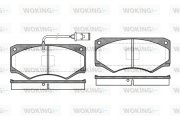 P1473.52 WOKING sada brzdových platničiek kotúčovej brzdy P1473.52 WOKING