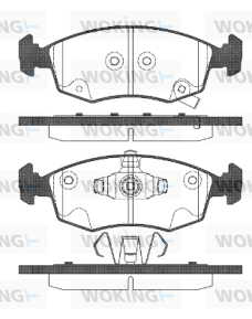 P0723.72 WOKING sada brzdových platničiek kotúčovej brzdy P0723.72 WOKING