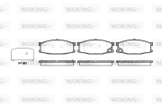 P3833.10 Sada brzdových destiček, kotoučová brzda WOKING