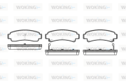 P2023.02 WOKING sada brzdových platničiek kotúčovej brzdy P2023.02 WOKING