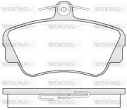 P2093.00 Sada brzdových destiček, kotoučová brzda WOKING