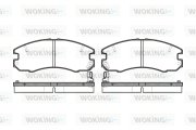 P2163.04 Sada brzdových destiček, kotoučová brzda WOKING