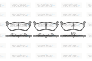 P7283.75 Sada brzdových destiček, kotoučová brzda WOKING
