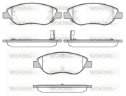 P9603.12 Sada brzdových destiček, kotoučová brzda WOKING