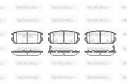P9773.02 WOKING sada brzdových platničiek kotúčovej brzdy P9773.02 WOKING