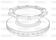 NSA1078.20 Brzdový kotouč WOKING