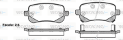 P11953.02 Sada brzdových destiček, kotoučová brzda WOKING
