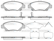 P12583.42 WOKING sada brzdových platničiek kotúčovej brzdy P12583.42 WOKING