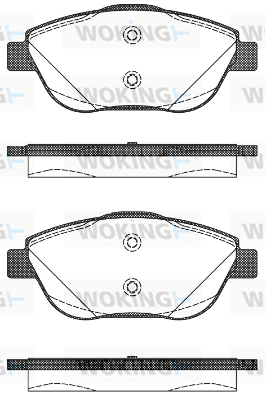 P12923.10 Sada brzdových destiček, kotoučová brzda WOKING