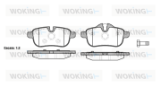 P15173.00 WOKING sada brzdových platničiek kotúčovej brzdy P15173.00 WOKING