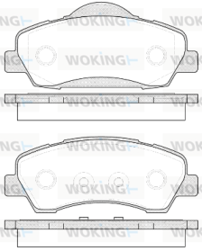 P14303.00 WOKING sada brzdových platničiek kotúčovej brzdy P14303.00 WOKING