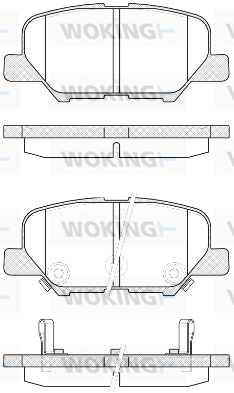P14363.02 Sada brzdových destiček, kotoučová brzda WOKING