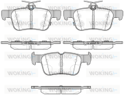 P14513.12 Sada brzdových destiček, kotoučová brzda WOKING