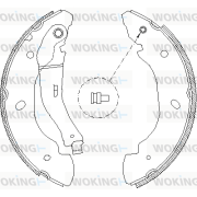 Z4107.00 Sada brzdových čelistí WOKING