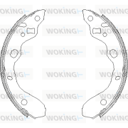 Z4128.00 Sada brzdových čelistí WOKING