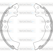 Z4155.00 Sada brzdových čelistí WOKING