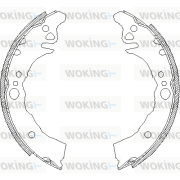 Z4160.00 Sada brzdových čelistí WOKING