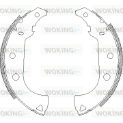 Z4176.00 Sada brzdových čelistí WOKING