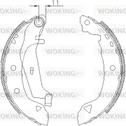 Z4182.02 Sada brzdových čelistí WOKING